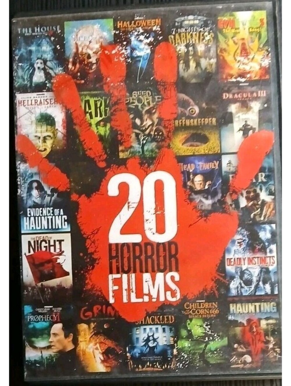 20- Film Horror Collection DVD Over 28 hrs Halloween Hellraiser Children of Corn